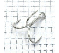 Крючок KOI 6066, размер 1/0 int, цвет mt, тройник, 10 шт. KH3341-1/0MT