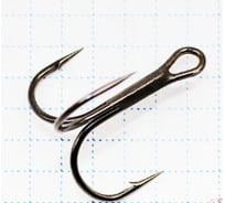 Крючок KOI round treble, размер 2 int, цвет bn, тройник, 10 шт. KH3291-2BN
