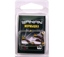 Безнасадочная мормышка ЯМАН Банан матовый шоколад, d-4 мм, вес 1 г, шарик латунный, 5 шт Я-МР2636