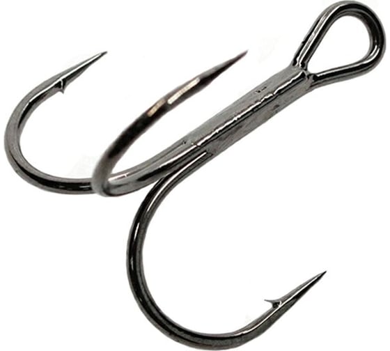 Крючок KOI slender round treble, размер 20 int, цвет bn, тройник, 5 шт. KH3236-20BN 1