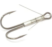 Крючок KOI weedless double hook, размер 2 int, цвет bn, двойник незацепляйка, 5 шт. KH2325-2BN