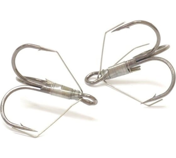 Крючок KOI weedless treble hook, размер 1/0 int, цвет bn, тройник незацепляйка, 5 шт. KH2335-1/0BN 1