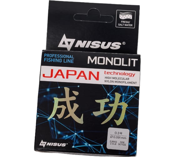 Леска Nisus n-mo-0.091-50 transparent monolit, 0.091мм/50м, нейлон 00000348106