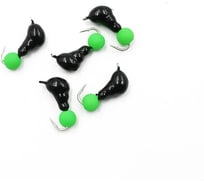 Безнасадочная мормышка ЯМАН Муравей с ушком, вес 0.8 г, шарик зеленый неон, 5 шт Я-МР1998