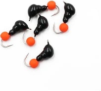 Безнасадочная мормышка ЯМАН Муравей с ушком, вес 1 г, шарик оранжевый неон, 5 шт Я-МР1994