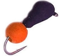 Безнасадочная мормышка ЯМАН Муравей с ушком, матовый шоколад, вес 0.6 г, шарик оранж. неон, 5 шт Я-МР2508