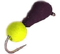 Безнасадочная мормышка ЯМАН Муравей с ушком, матовый шоколад, вес 1.2 г, шарик желтый неон, 5 шт Я-МР2510