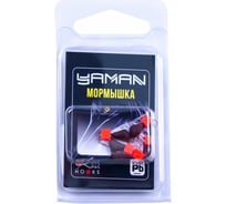 Безнасадочная мормышка ЯМАН Муравей с ушком, матовый шоколад, вес 1.2 г, ядреный кубик красный, 5 шт Я-МР2540