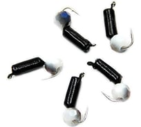 Безнасадочная мормышка ЯМАН Гвоздешарик, черный, d-3 мм, вес 0.85 г, кристалл белый, 5 шт Я-МР1783