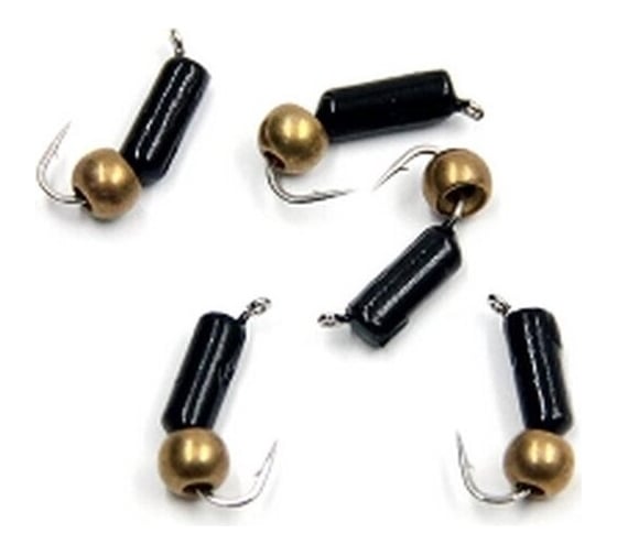 Безнасадочная мормышка ЯМАН Гвоздешарик, черный, d-3 мм, вес 0.85 г, шарик латунный, 5 шт Я-МР1756 1