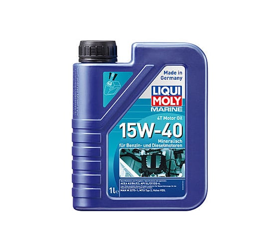 Минеральное моторное масло для лодок LIQUI MOLY Marine 4T Motor Oil 15W-40 1л 25015