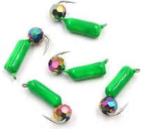 Безнасадочная мормышка ЯМАН Гвоздешарик, зеленый, d-2 мм, вес 0.45 г, кристалл хамелеон, 5 шт Я-МР1713