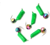 Безнасадочная мормышка ЯМАН Гвоздешарик, зеленый, d-2.5 мм, вес 0.6 г, кристалл хамелеон, 5 шт Я-МР1747
