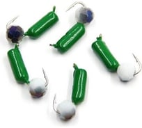 Безнасадочная мормышка ЯМАН Гвоздешарик, зеленый, d-2.5 мм, вес 0.6 г, кристалл белый, 5 шт Я-МР1751