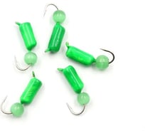 Безнасадочная мормышка ЯМАН Гвоздешарик, зеленый, d-2.5 мм, вес 0.6 г, кошачий глаз зеленый, 5 шт Я-МР1736