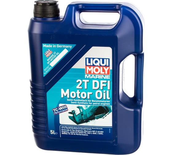 Полусинтетическое моторное масло для водной техники LIQUI MOLY Marine 2T DFI Motor Oil 5л 25063