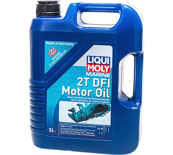 Полусинтетическое моторное масло для водной техники LIQUI MOLY Marine 2T DFI Motor Oil 5л 25063