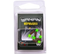 Безнасадочная мормышка ЯМАН гвоздекубик, матовый шоколад, d-2,5 мм, вес 0.6 г,ядр.кубик зеленый, 5 шт Я-МР2712