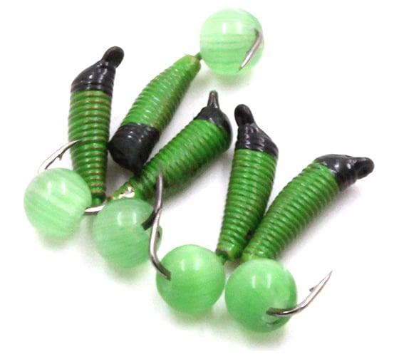 Вольфрамовая безнасадочная мормышка ЯМАН Ручейник №6, d-2.5 мм, l-8.5 мм, вес 0.90 г, кошачий глаз Я-МР1170 1