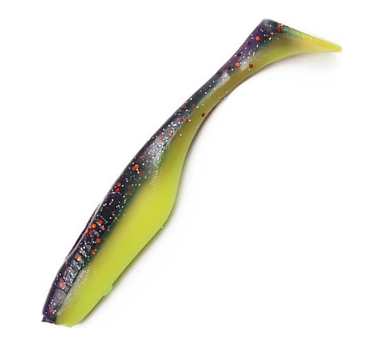 Виброхвост ЯМАН greedy shad, р.4 inch, цвет n26 - violet chartreuse, 4 шт. Y-GS4-26 1