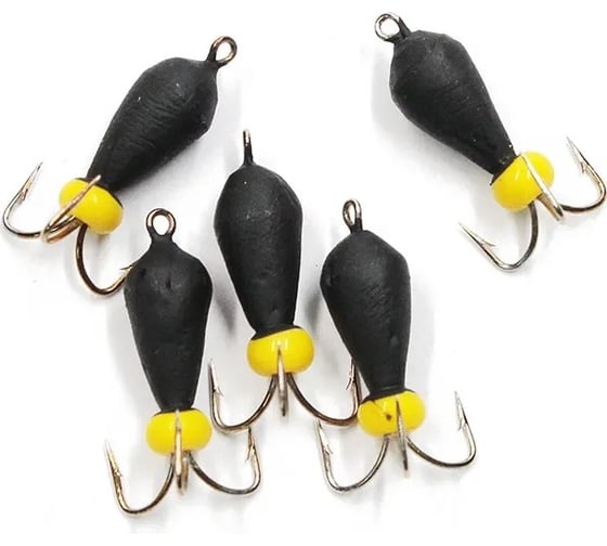 Вольфрамовая безнасадочная мормышка ЯМАН черт с петлей (длинный), d-2 мм, вес 0.4 г, бисер Я-МР1435 1