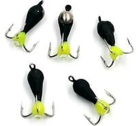 Вольфрамовая безнасадочная мормышка ЯМАН черт с петлей с коронкой из никеля, d-3 мм, вес 0.9 Я-МР1603