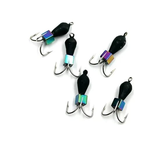 Вольфрамовая безнасадочная мормышка ЯМАН черт с петлей (короткий), d-4 мм, вес 1.1 г, кубик хамелеон Я-МР1659 1