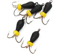 Вольфрамовая безнасадочная мормышка ЯМАН черт с петлей (короткий), d-3 мм, вес 0.6 г, бисер Я-МР1330