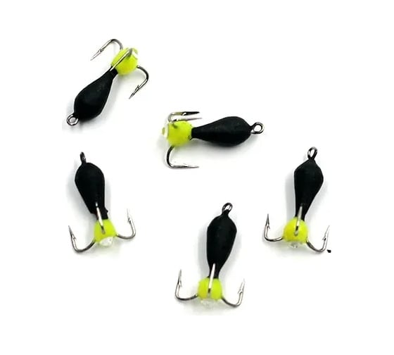 Вольфрамовая безнасадочная мормышка ЯМАН черт с петлей (короткий), d-4 мм, вес 1.1 г, капля с глазком Я-МР1600 1