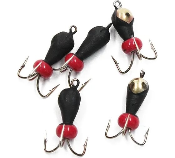 Вольфрамовая безнасадочная мормышка ЯМАН черт с петлей с латунной коронкой, d-4 мм, вес 1.1 г Я-МР1339 1