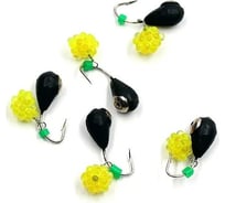 Вольфрамовая безнасадочная мормышка ЯМАН капля с отверстием с коронкой из никеля, d-3 мм, вес 0,5 г, подвеска Я-МР1566