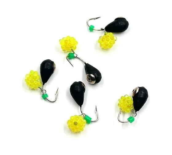 Вольфрамовая безнасадочная мормышка ЯМАН капля с отверстием с коронкой из никеля, d-3 мм, вес 0,5 г, подвеска Я-МР1566 1