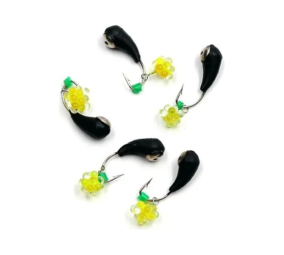 Вольфрамовая безнасадочная мормышка ЯМАН уралка с отверстием с коронкой из никеля, d-3 мм, вес 0.6 г, подвеска Я-МР1581 1