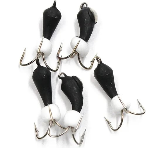 Вольфрамовая безнасадочная мормышка ЯМАН черт-банан с петлей с коронкой из никеля, d-4 мм, вес 1.1 г Я-МР1358 1