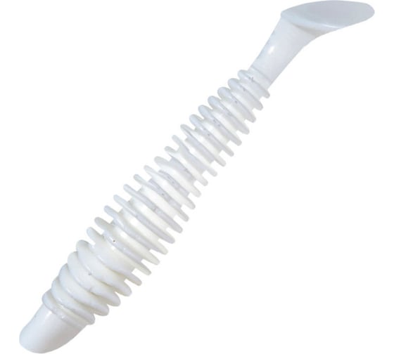 Виброхвост ЯМАН pro arris shad, р.4 inch, цвет n01 - white, 4 шт. YP-AS4-01 1