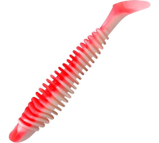 Виброхвост ЯМАН pro arris shad, р.5.5 inch, цвет n27 - red white, 4 шт. YP-AS55-27 1