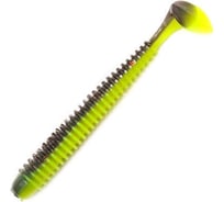 Виброхвост ЯМАН pro betta, р.2.5 inch, цвет n32 - black red flake/chartreuse, 8 шт. YP-B25-32