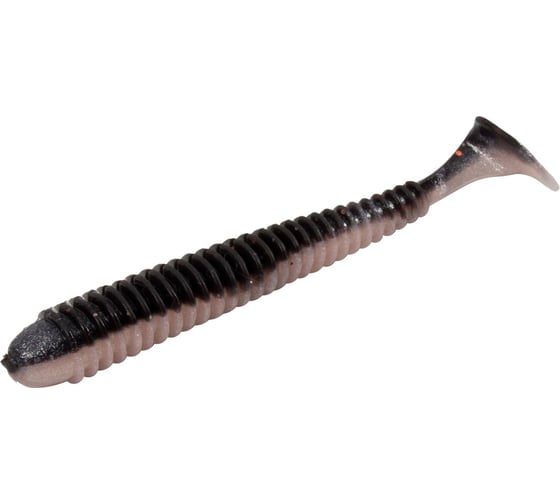 Виброхвост ЯМАН pro betta, р.4.5 inch, цвет n34 - black red flake/pearl, 5 шт. YP-B45-34 1