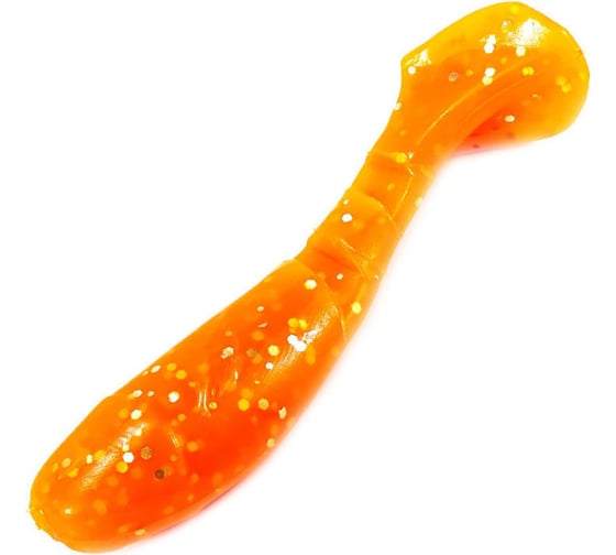 Виброхвост ЯМАН pro boost up, р.4 inch, цвет n03 - carrot gold flake, 4 шт. YP-BU4-03 1