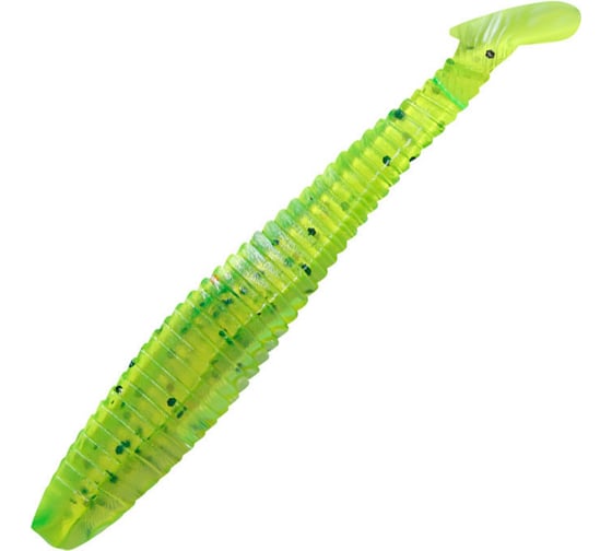 Виброхвост ЯМАН pro flatter shad, р.3 inch, цвет n10 - green pepper, 6 шт. YP-FS3-10 1