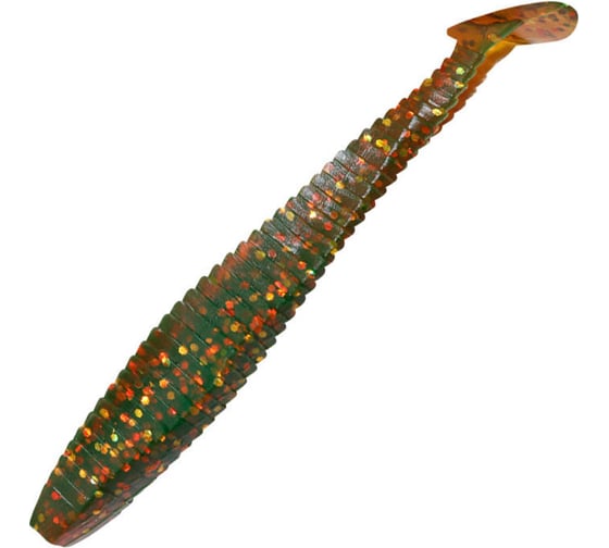 Виброхвост ЯМАН pro flatter shad, р.3 inch, цвет n27 - red white, 6 шт. YP-FS3-27 1