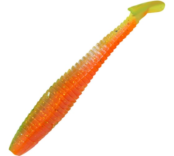 Виброхвост ЯМАН pro flatter shad, р.4 inch, цвет n16 - arbuz, 5 шт. YP-FS4-16