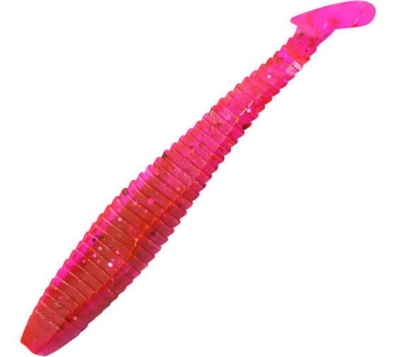 Виброхвост ЯМАН pro flatter shad, р.4 inch, цвет n21 - magic violet, 5 шт. YP-FS4-21 1