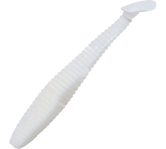 Виброхвост ЯМАН pro flatter shad, р.4 inch, цвет n01 - white, 5 шт. YP-FS4-01 1