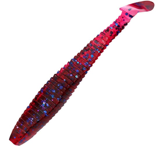 Виброхвост ЯМАН pro flatter shad, р.5 inch, цвет n04 - grape, 4 шт. YP-FS5-04