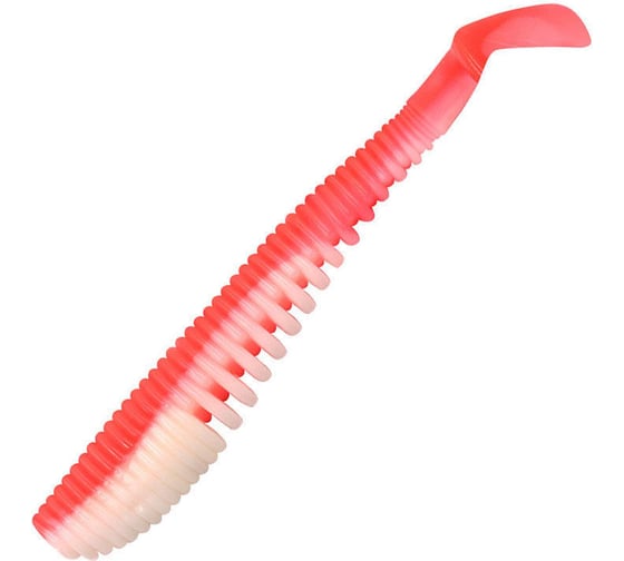 Виброхвост ЯМАН pro legend minnow, р.3 inch, цвет n27 - red white, 6 шт. YP-LM3-27