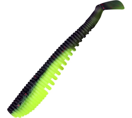Виброхвост ЯМАН pro legend minnow, р.3.5 inch, цвет n32 - black red flake/chartreuse, 5 шт. YP-LM35-32