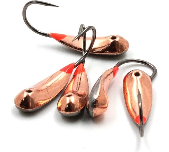 Мормышка ЯМАН паяная уралка, вес 2.5 г, кр.№6, медь, 5 шт Я-МРЛ05 1
