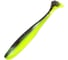 Виброхвост ЯМАН pro plum blossom, р.4 inch, цвет n32 - black red flake/chartreuse, 6 шт. YP-PM4-32 1