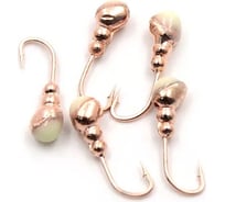 Мормышка ЯМАН муравей с отверстием, copper plated, с фосфорной пяткой, d 5, вес 0.8 г, 5 шт Я-МР0169